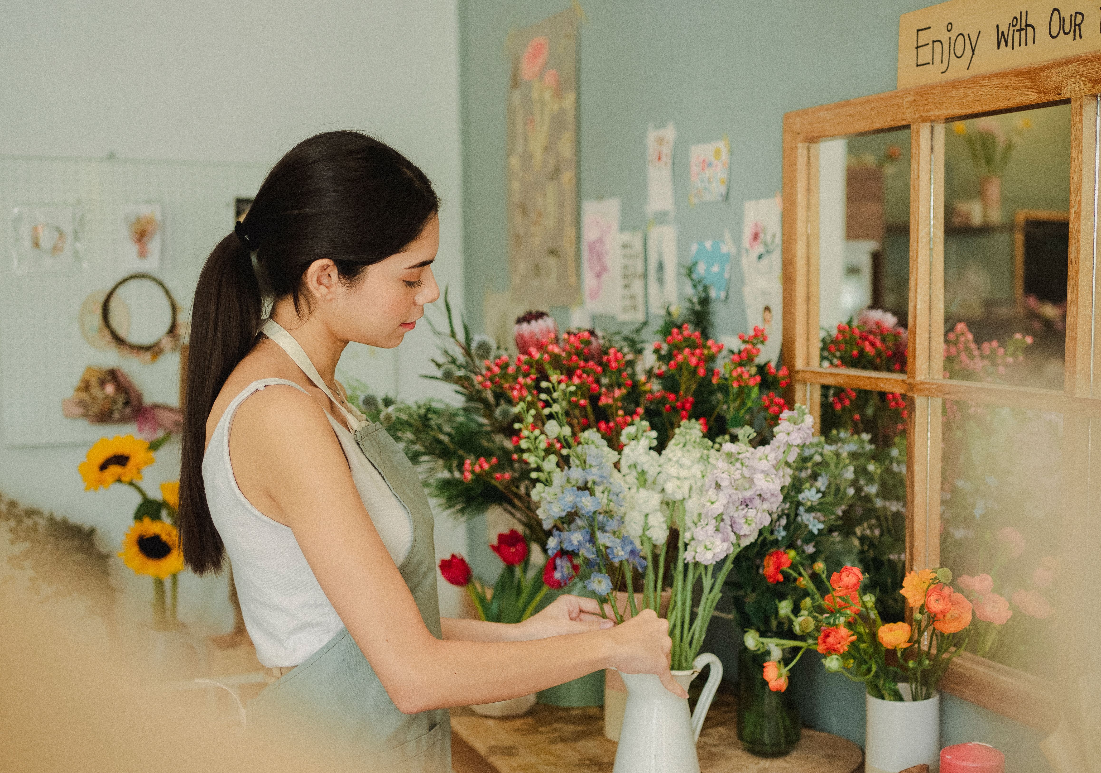 Custom designed unique floral arrangement